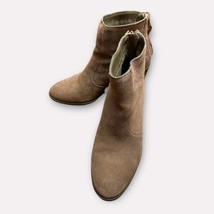 Crown Vintage Heeled Back-Zip Ankle Boots - Size 8.5